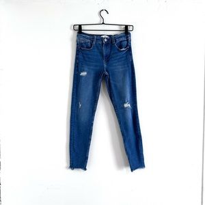 Zara Girls Medium Wash Ripped Skinny Jeans Size 11-12